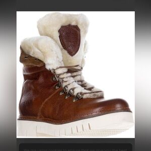 PAJAR Canada Women's Penny Waterproof Combat Boot with Faux Fur Lining size 39 8